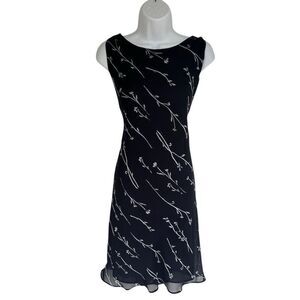 Ronni Nicole Women's Size 8 Black & White Floral Sleeveless Dress